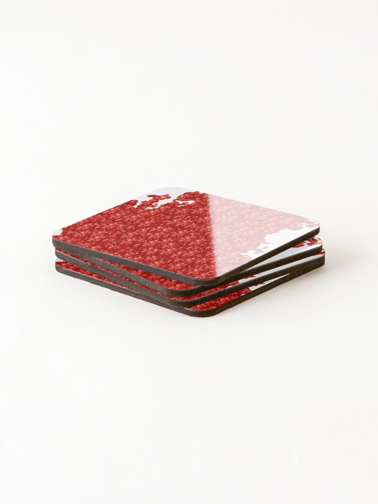 Thumbnail 4 of 5, Coasters (Set of 4), Red Rhinestone Qatar designed and sold by TheIconSmith.