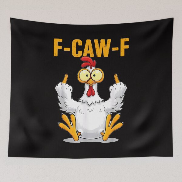 Item preview, F-Caw-F Funny Chicken Humor Rooster Meme  designed and sold by Adriana-PA.