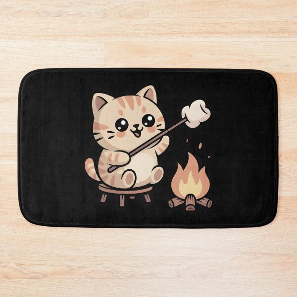 Item preview, Cozy Cat Roasting Marshmallow by the Campfire designed and sold by 404wearpl.