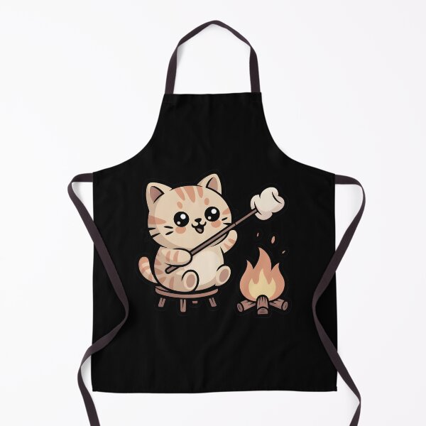 Item preview, Cozy Cat Roasting Marshmallow by the Campfire designed and sold by 404wearpl.