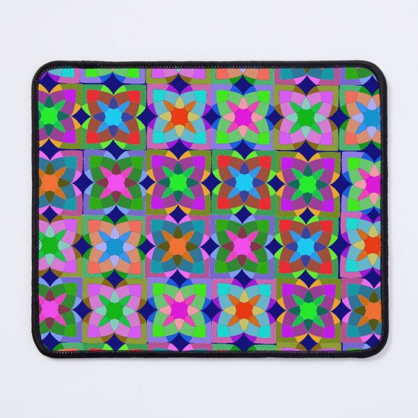 Item preview, Abstract shaped repeating pattern in vibrant Colors designed and sold by Svasti Arts and Designs.