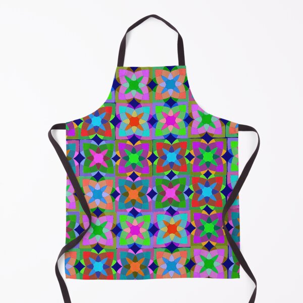 Item preview, Abstract shaped repeating pattern in vibrant Colors designed and sold by Svasti Arts and Designs.
