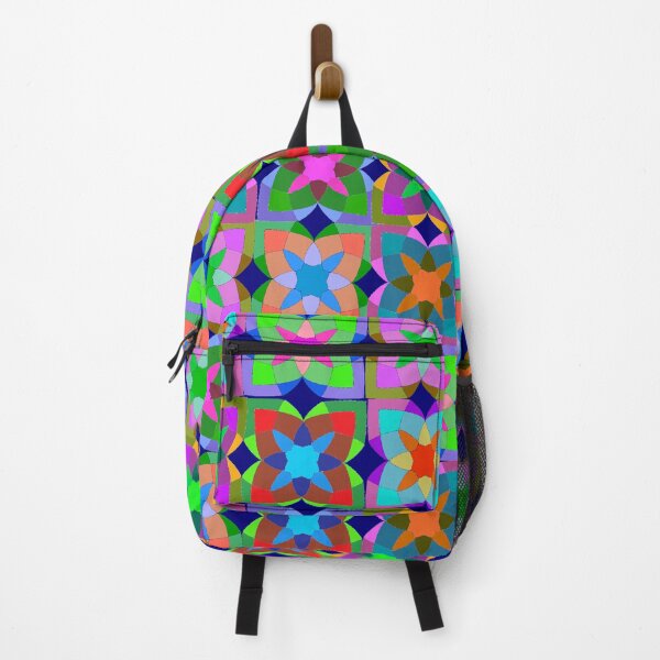 Item preview, Abstract shaped repeating pattern in vibrant Colors designed and sold by Svasti Arts and Designs.