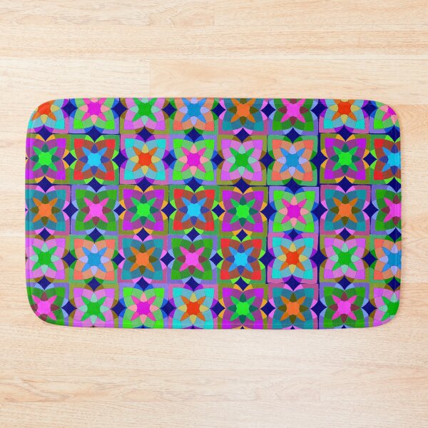Item preview, Abstract shaped repeating pattern in vibrant Colors designed and sold by Svasti Arts and Designs.
