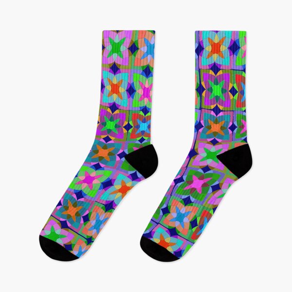 Item preview, Abstract shaped repeating pattern in vibrant Colors designed and sold by Svasti Arts and Designs.