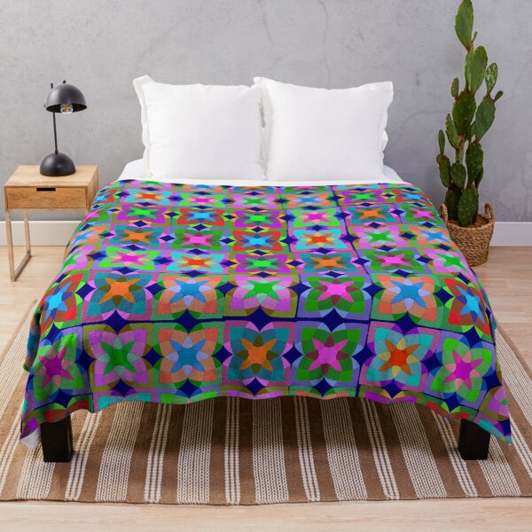 Item preview, Abstract shaped repeating pattern in vibrant Colors designed and sold by Svasti Arts and Designs.