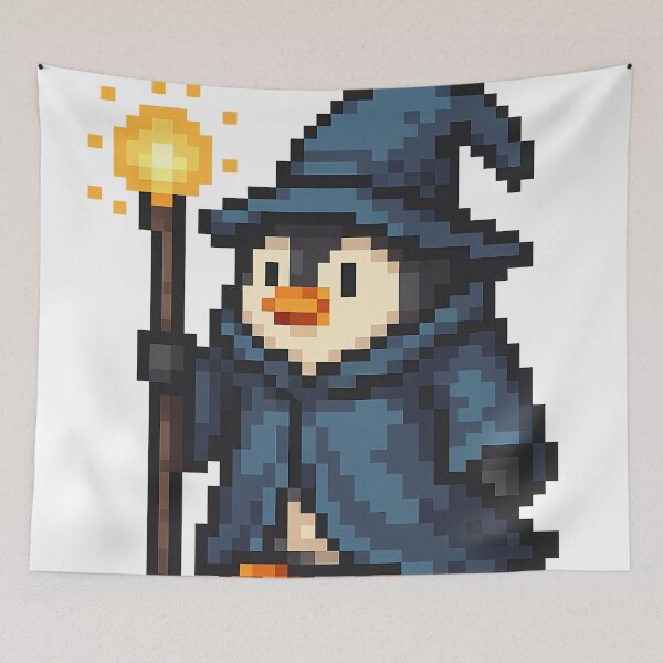 Item preview, Pixelated Wizard Penguin designed and sold by kyokugen.