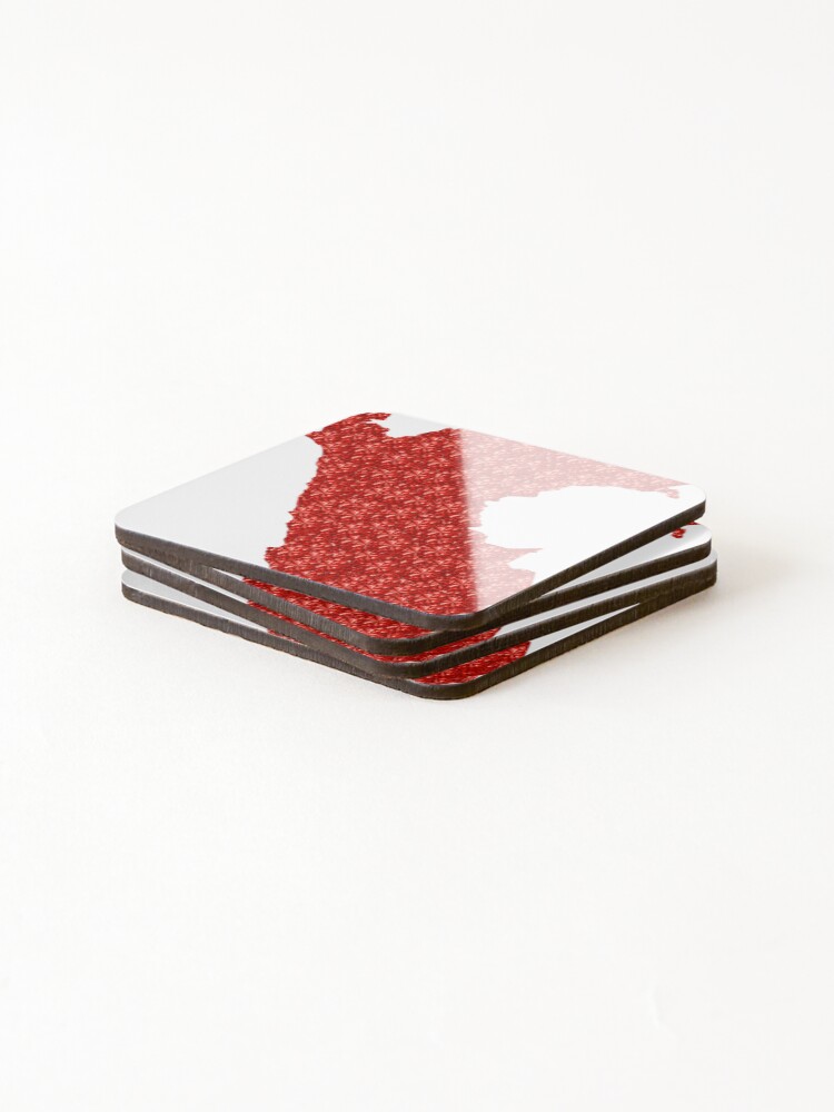 Thumbnail 4 of 5, Coasters (Set of 4), Red Rhinestone Peru designed and sold by TheIconSmith.