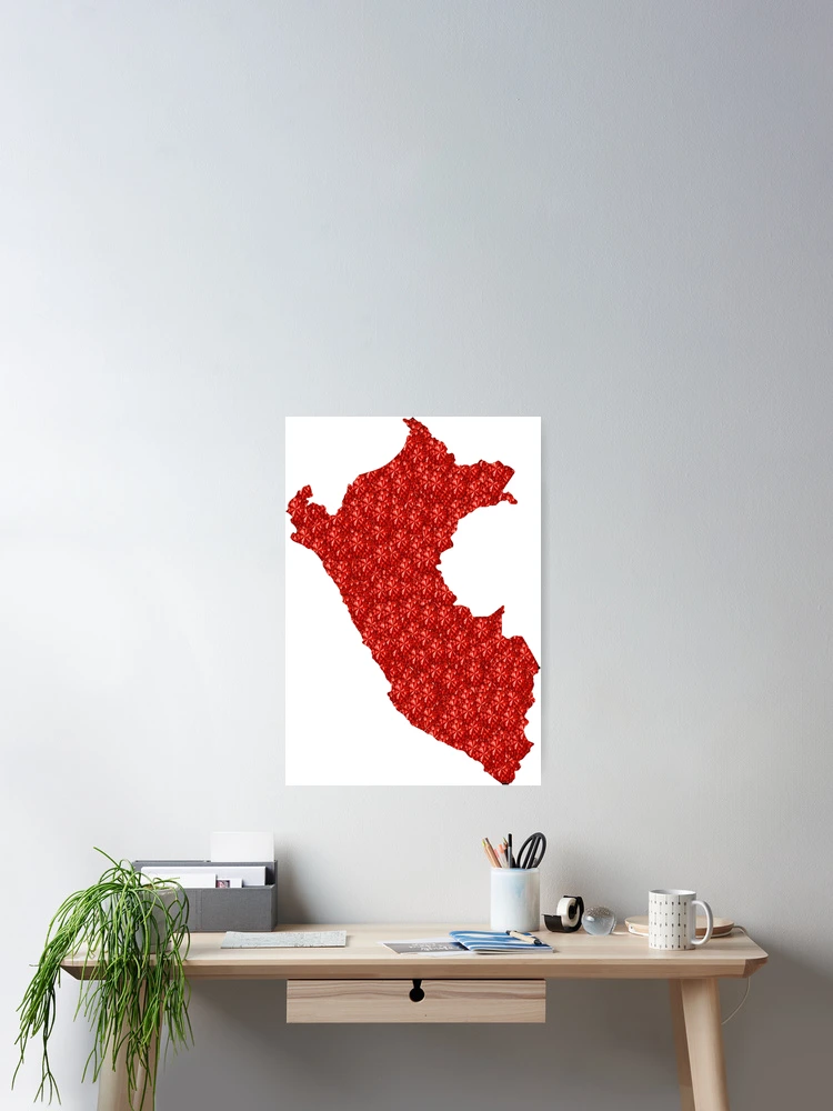Thumbnail 2 of 3, Poster, Red Rhinestone Peru designed and sold by TheIconSmith.