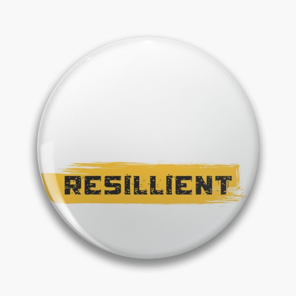 Item preview, Resilient Inspirational Quote Art - Motivational Text Graphic with Yellow Brush Stroke - Modern Typography Design designed and sold by T&M.
