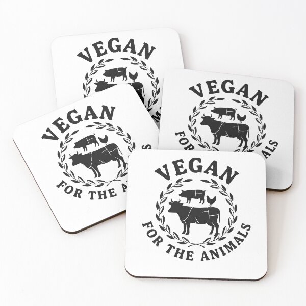 Item preview, Vegan For The Animals quote save animals design, animal rights designed and sold by LuxeGraphix.