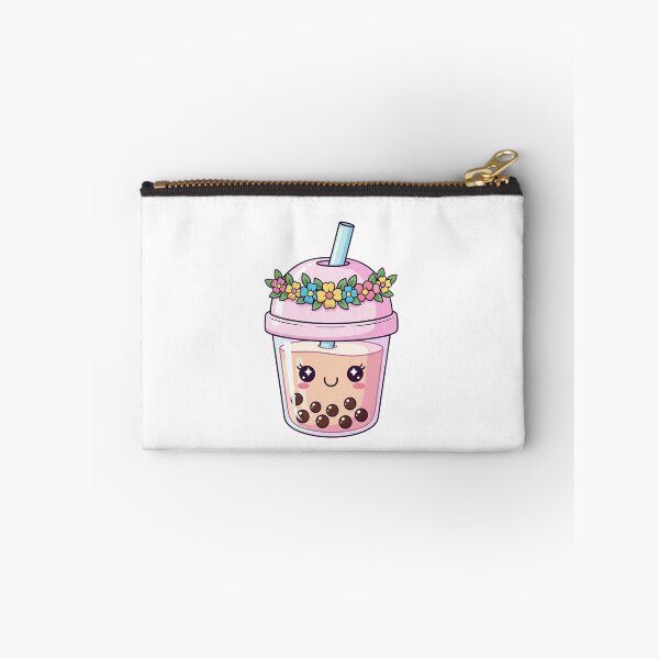 Item preview, Cute Kawaii Bubble Tea with Flower Crown designed and sold by istoriadesign.
