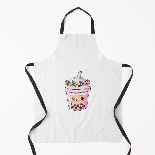 Item preview, Cute Kawaii Bubble Tea with Flower Crown designed and sold by istoriadesign.