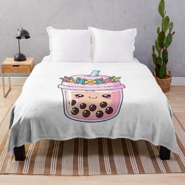 Item preview, Cute Kawaii Bubble Tea with Flower Crown designed and sold by istoriadesign.