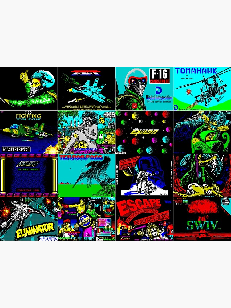 ゲームアートポスター ZX Spectrum Retro Games Collage Art 3