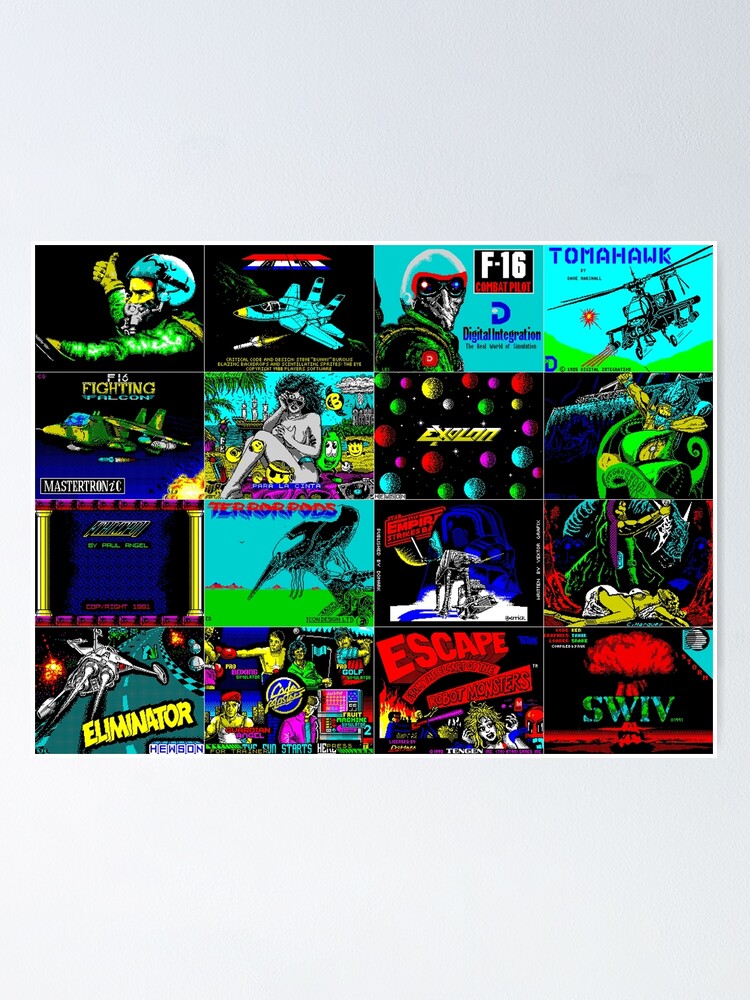 ZX Spectrum Retro Games Collage Art 3