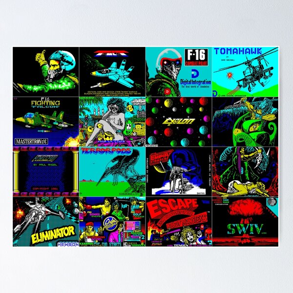ZX Spectrum Retro Games Collage Art 3
