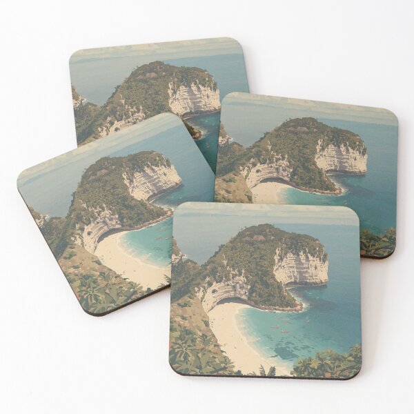 Item preview, Nusa Penida Poster, Indonesia wall art, nusa penida vintage sticker designed and sold by Bits & Bops Boutique.