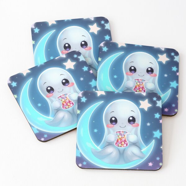 Item preview, Dreamy Ghost with Candy Jar Under Stars designed and sold by ArmaanArts.