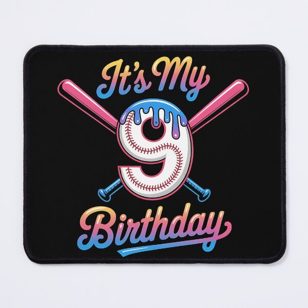 Item preview, Baseball 9 Year Old Ice Cream Drip 9th Birthday Boy Number 9, Baseball 9th Birthday designed and sold by BLZART.