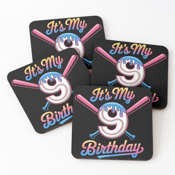 Item preview, Baseball 9 Year Old Ice Cream Drip 9th Birthday Boy Number 9, Baseball 9th Birthday designed and sold by BLZART.
