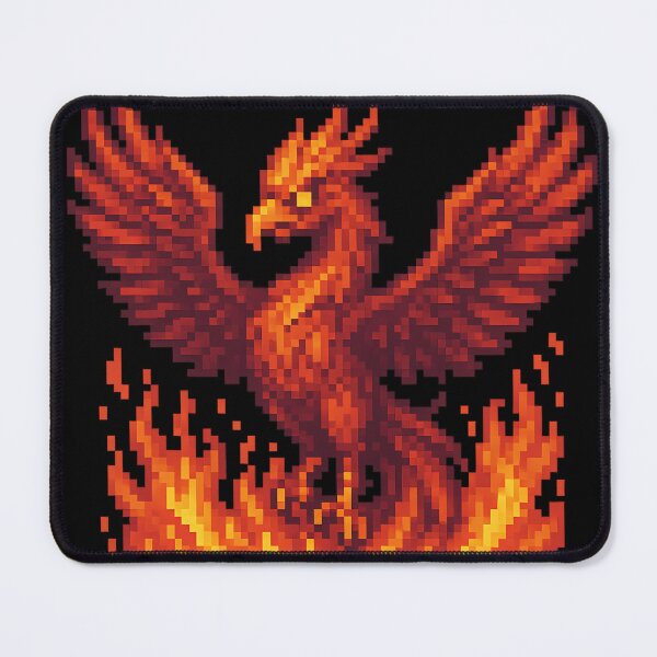 Item preview, Pixelated Fire Phoenix designed and sold by kyokugen.