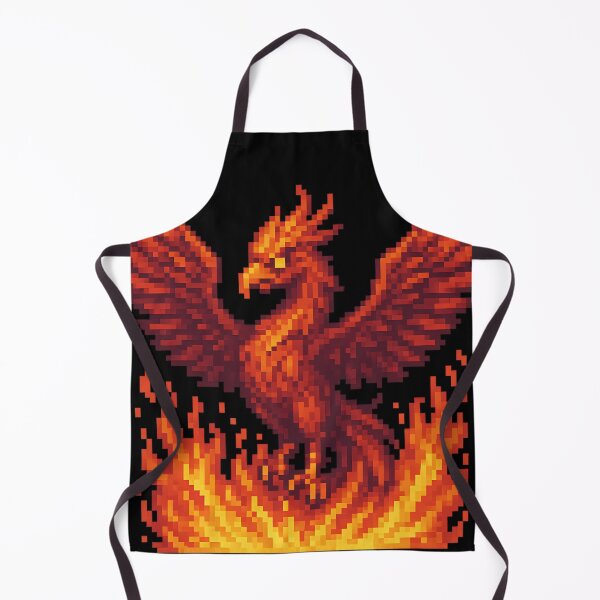 Item preview, Pixelated Fire Phoenix designed and sold by kyokugen.