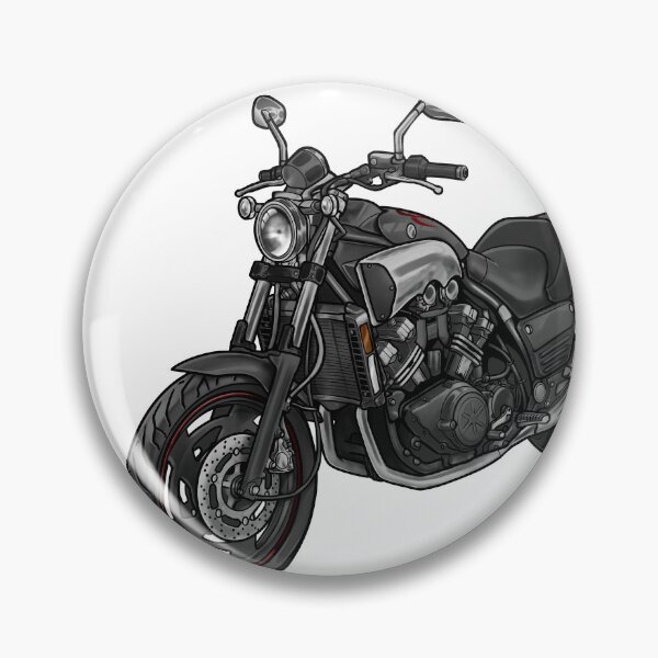 Item preview, Yamaha V-Max 1200 2006-2007 (Black & Red Flames) for Motorcycle Riders designed and sold by MotoApparelHub.