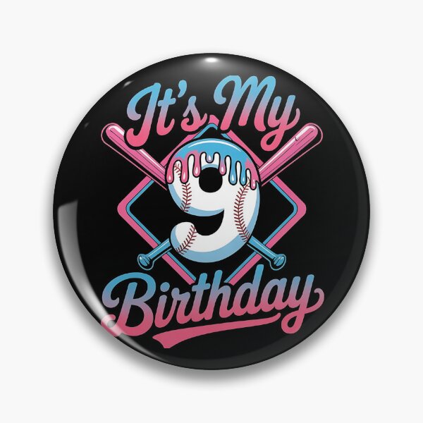 Item preview, Baseball 9 Year Old Ice Cream Drip 9th Birthday Boy Number 9, Baseball 9th Birthday designed and sold by BLZART.
