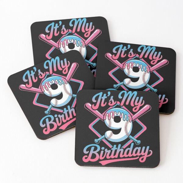Item preview, Baseball 9 Year Old Ice Cream Drip 9th Birthday Boy Number 9, Baseball 9th Birthday designed and sold by BLZART.