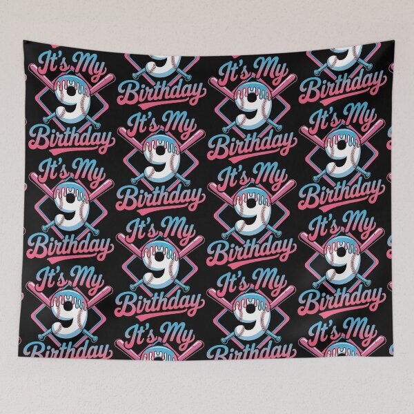 Item preview, Baseball 9 Year Old Ice Cream Drip 9th Birthday Boy Number 9, Baseball 9th Birthday designed and sold by BLZART.