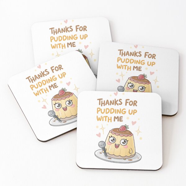 Item preview, Thanks for Pudding Up With Me | Cute Dessert Pun Design designed and sold by MagicalThreads.