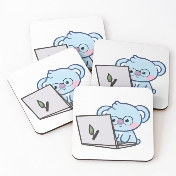 Item preview, Baby Koya BT21 working on his laptop designed and sold by starlight02.