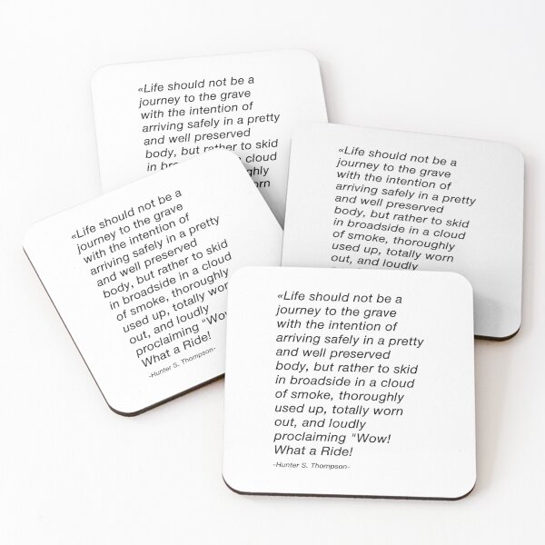 Item preview, Hunter S. Thompson Quote What A Ride designed and sold by CoCoArt-Ua.