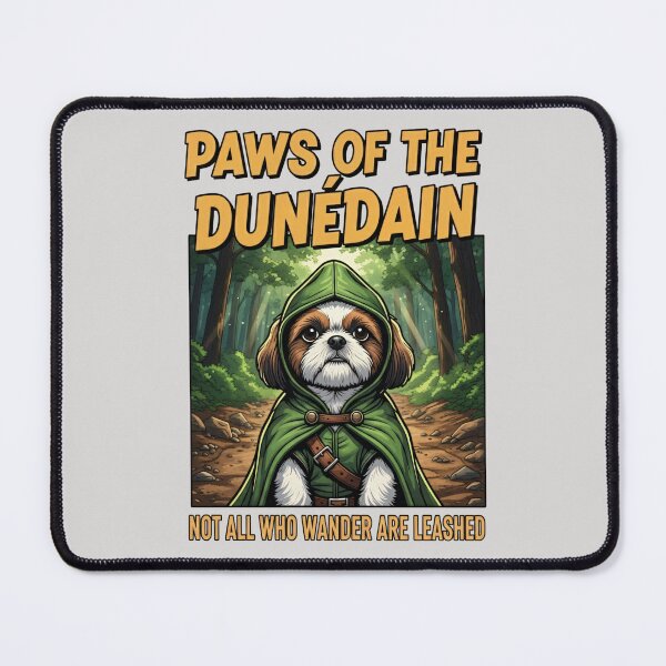 Item preview, Paws of the Wanderer – Fantasy Adventure Dog in Green Cloak - Fantasy designed and sold by Fenay Designs.