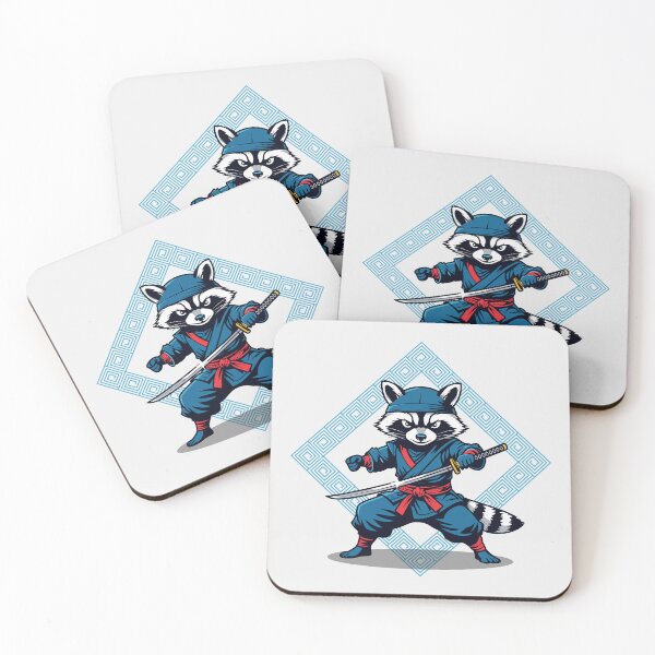 Item preview, Ninja Raccoon – Stealth Warrior Samurai Animal Design designed and sold by Vextura.