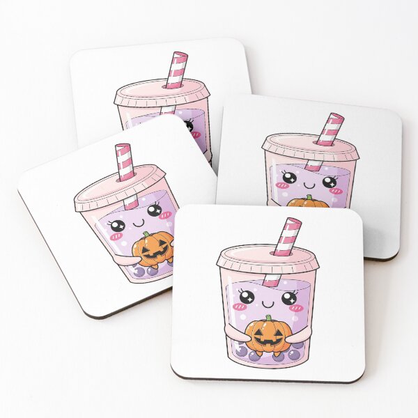 Item preview, Cute Kawaii Halloween Bubble Tea with Pumpkin designed and sold by istoriadesign.