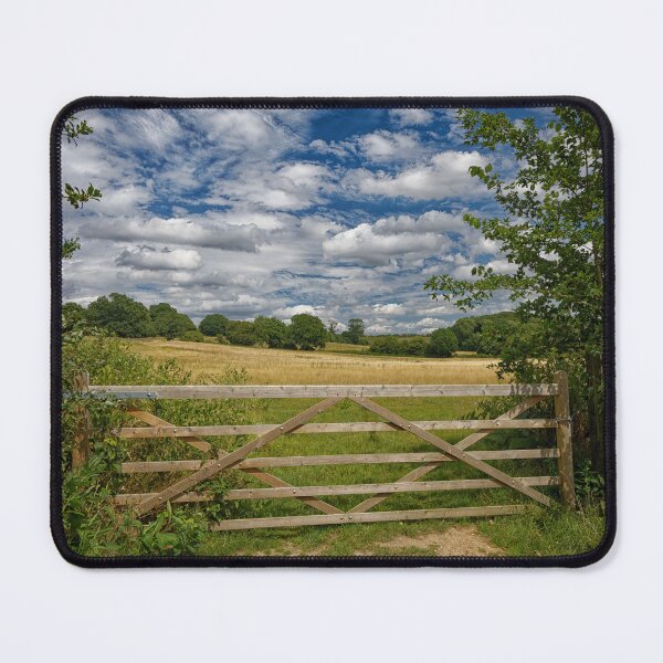 Item preview, Farm five bar gate into a meadow in Suffolk England UK designed and sold by John Gilham - Landscape Photography.