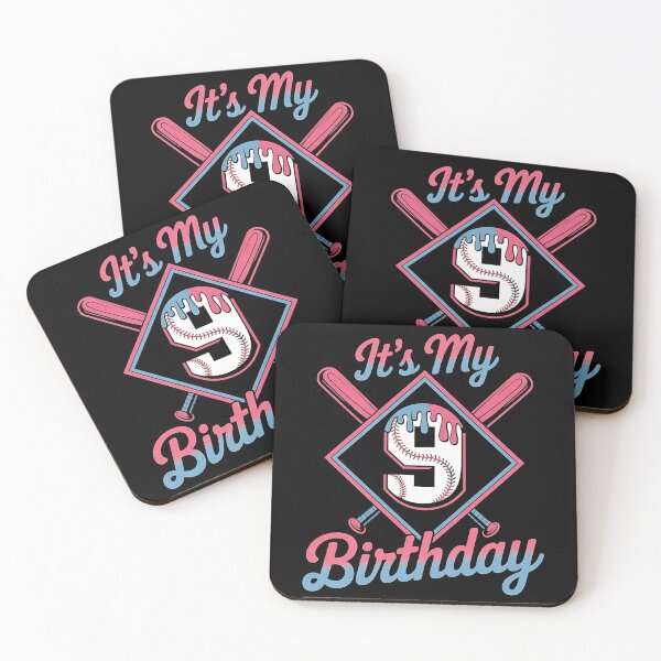 Item preview, Baseball 9 Year Old Ice Cream Drip 9th Birthday Boy Number 9, Baseball 9th Birthday designed and sold by BLZART.