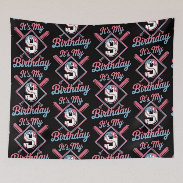 Item preview, Baseball 9 Year Old Ice Cream Drip 9th Birthday Boy Number 9, Baseball 9th Birthday designed and sold by BLZART.