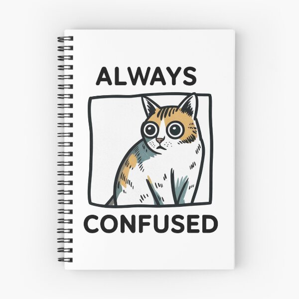 Item preview, Funny Always Confused Cat Meme Cartoon designed and sold by MonkiFlipp.