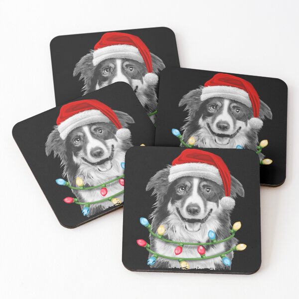 Item preview, Border Collie Santa Christmas Tree Lights Xmas Boys Men Dog designed and sold by boatngsxzx.