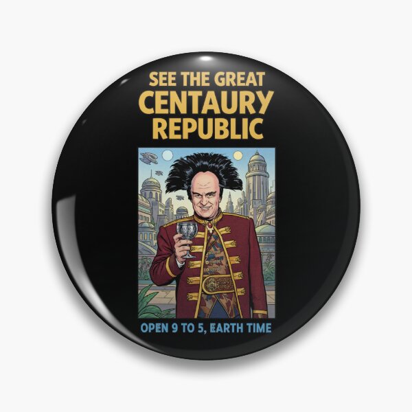 Item preview, Great Stellar Republic – Retro Space Tourism Poster with Toasting Ambassador - B5 designed and sold by Fenay Designs.