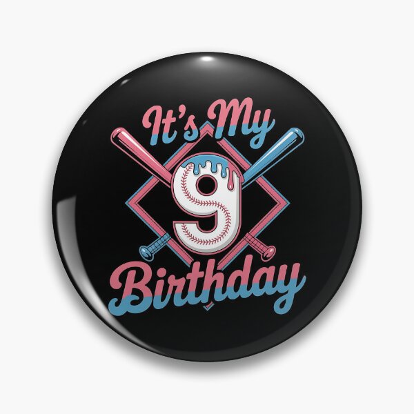 Item preview, Baseball 9 Year Old Ice Cream Drip 9th Birthday Boy Number 9, Baseball 9th Birthday designed and sold by BLZART.