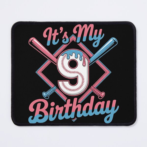 Item preview, Baseball 9 Year Old Ice Cream Drip 9th Birthday Boy Number 9, Baseball 9th Birthday designed and sold by BLZART.