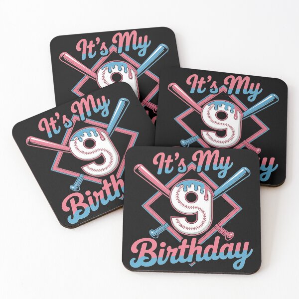 Item preview, Baseball 9 Year Old Ice Cream Drip 9th Birthday Boy Number 9, Baseball 9th Birthday designed and sold by BLZART.