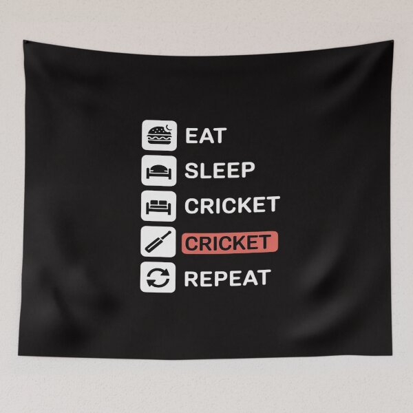 Item preview, Eat Sleep Cricket Repeat Design For Cricket Lovers designed and sold by itsnothatweird.