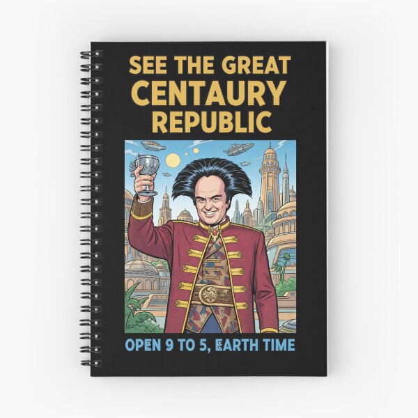 Item preview, See the Great Centaury Republic — Retro Sci-Fi Space Tourism Poster - B5 designed and sold by Fenay Designs.