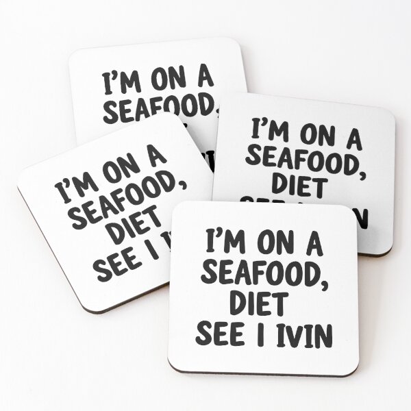 Item preview, Seafood Diet Pun Typography designed and sold by OMAR-AMANY.