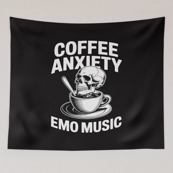 Item preview, Emo Rock Coffee Anxiety designed and sold by itsnothatweird.